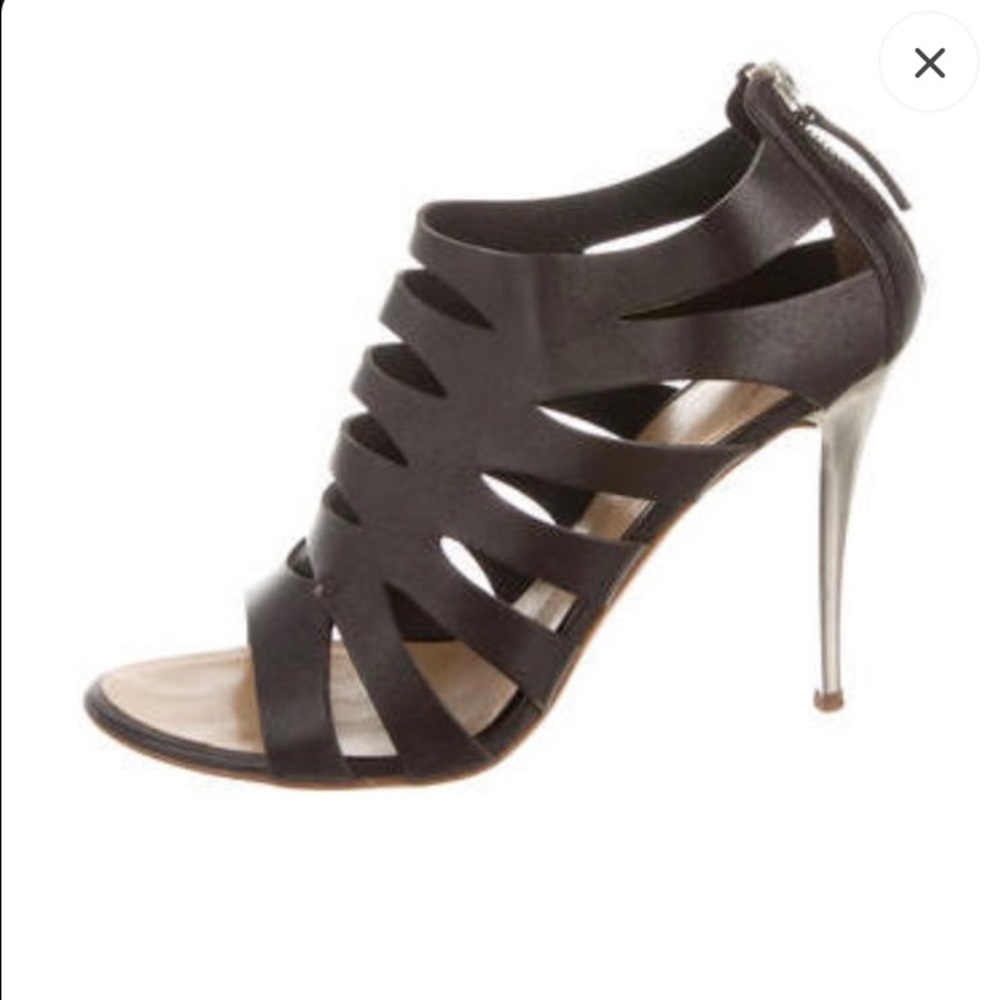 Dark brown Giuseppe Zanotti cage sandals