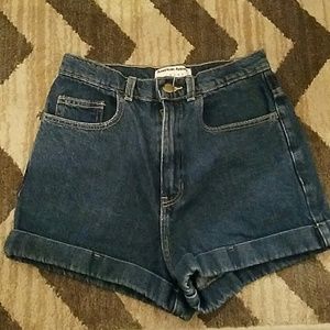 American Apparel High Waisted Jean Shorts