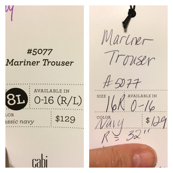 NWT Cabi Mariner Trouser, 2R & 8L - Picture 8 of 8