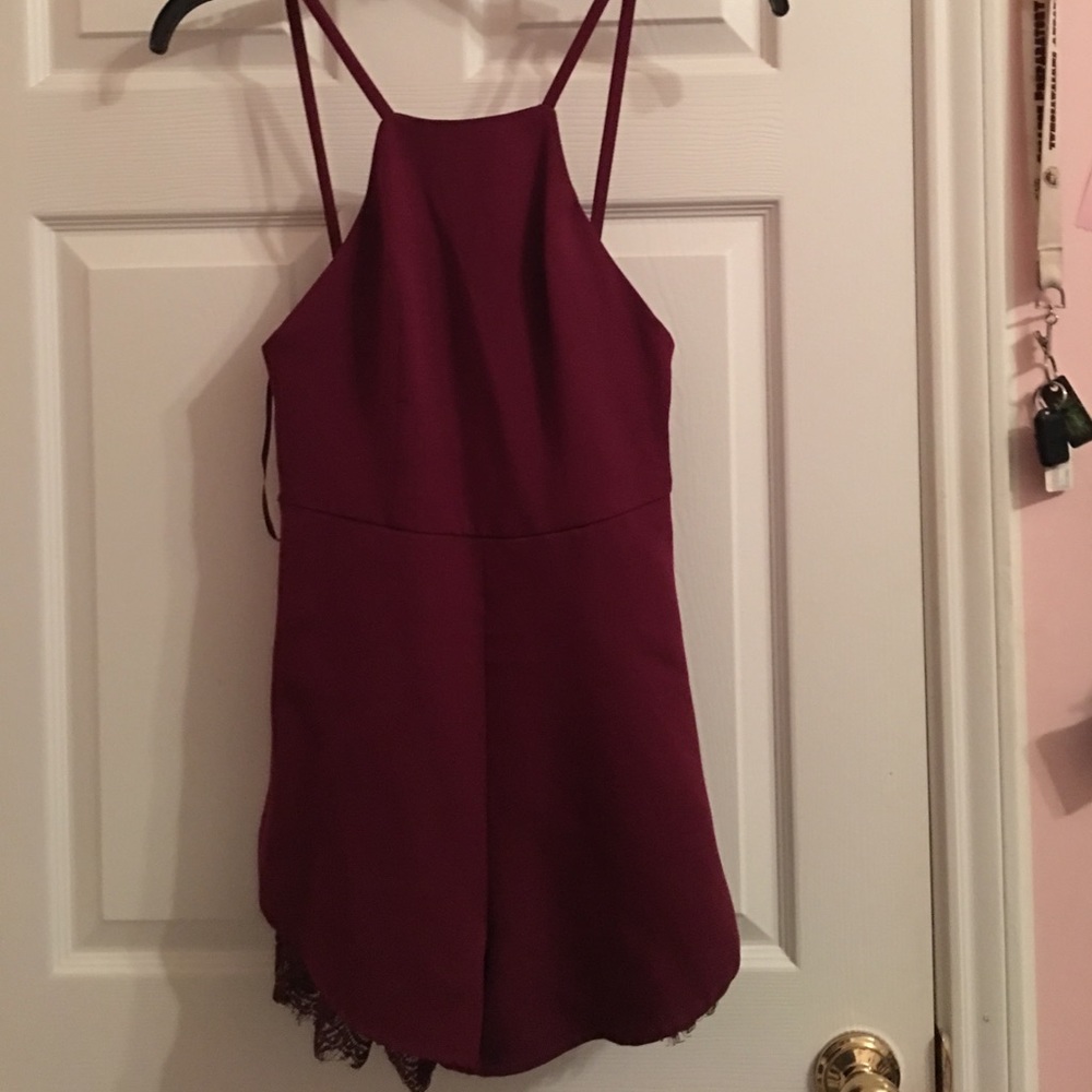 Cals burgundy romper