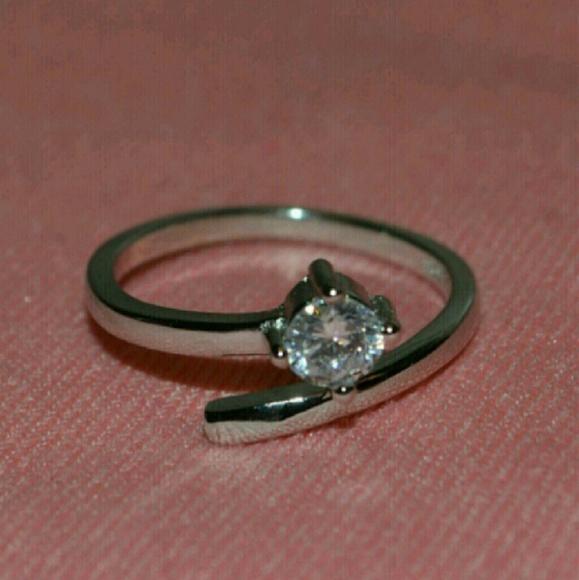 Sterling Silver CZ Gem Midi Knuckle Ring NWT New - Picture 4 of 5