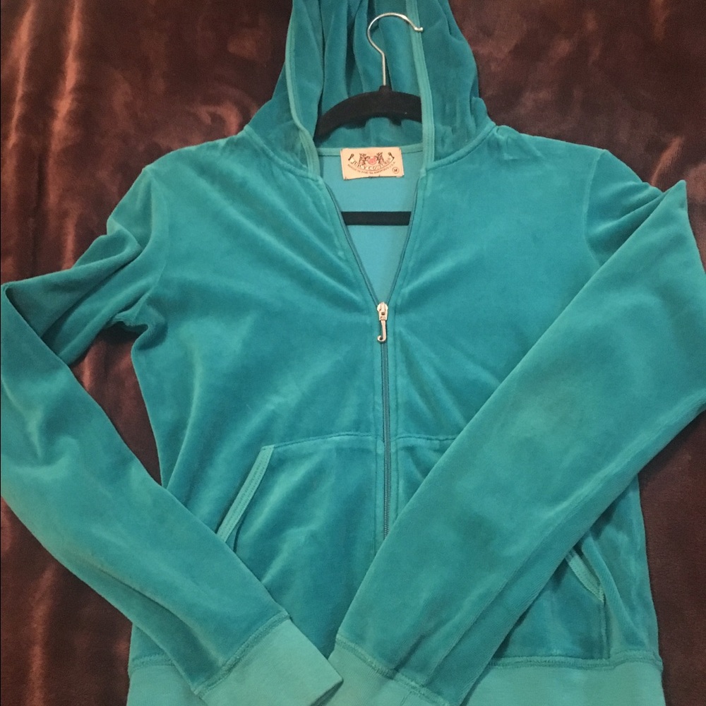 JUICY couture jacket so cute bright blue