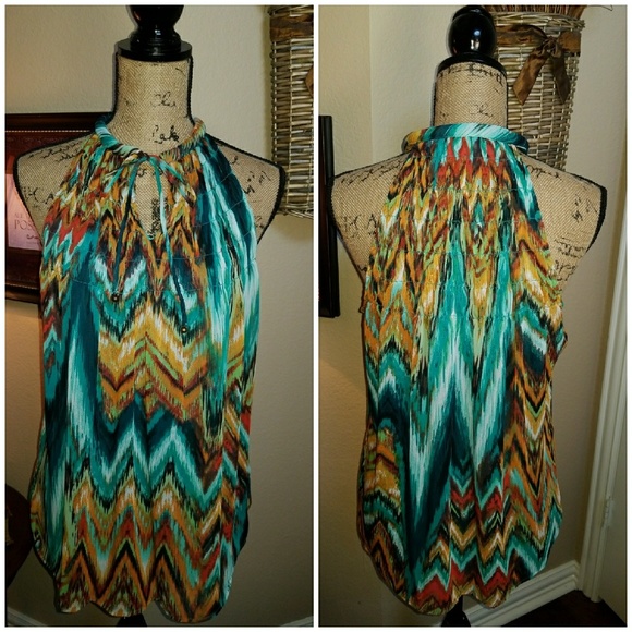 Adiva Tops - 🌻CHEVRON MULTI PRINT TOP Adiva Tops - 🌻CHEVRON MULTI PRINT TOP