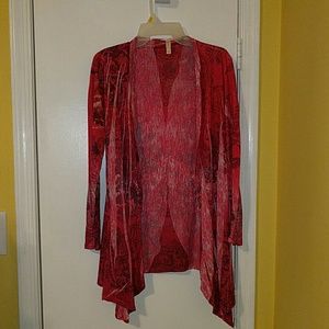 Printed Sheer Cardigan