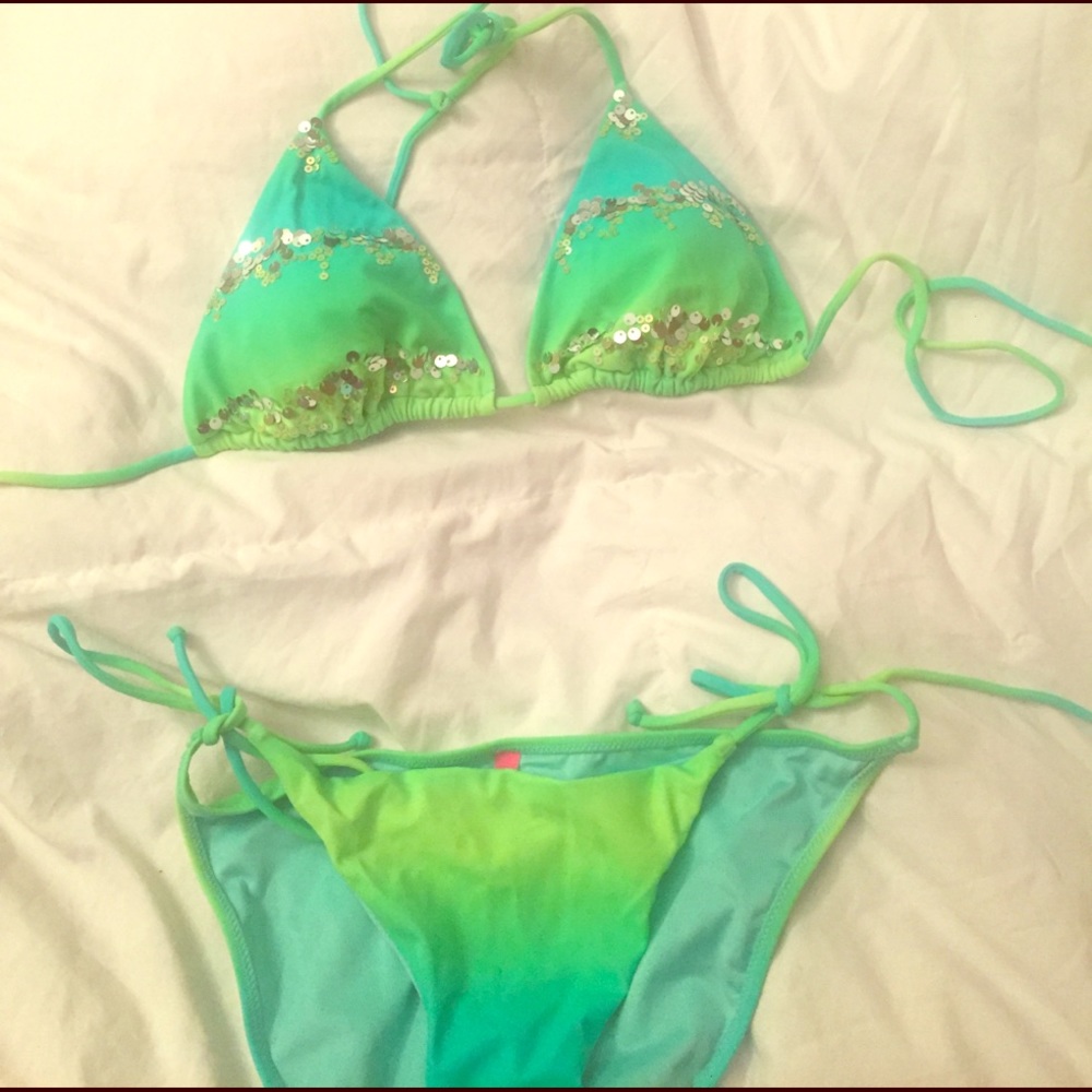 Victoria's Secret sequin string bikini!