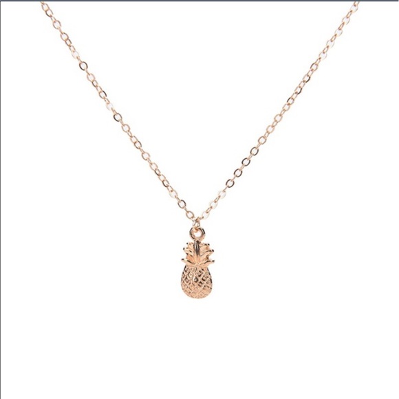 Pineapple Rose Gold  Necklace - Picture 2 of 3