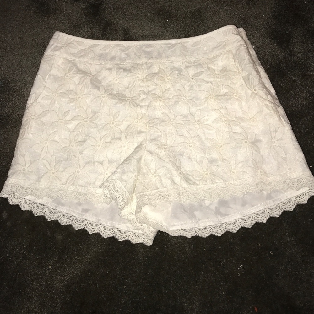 White summer shorts
