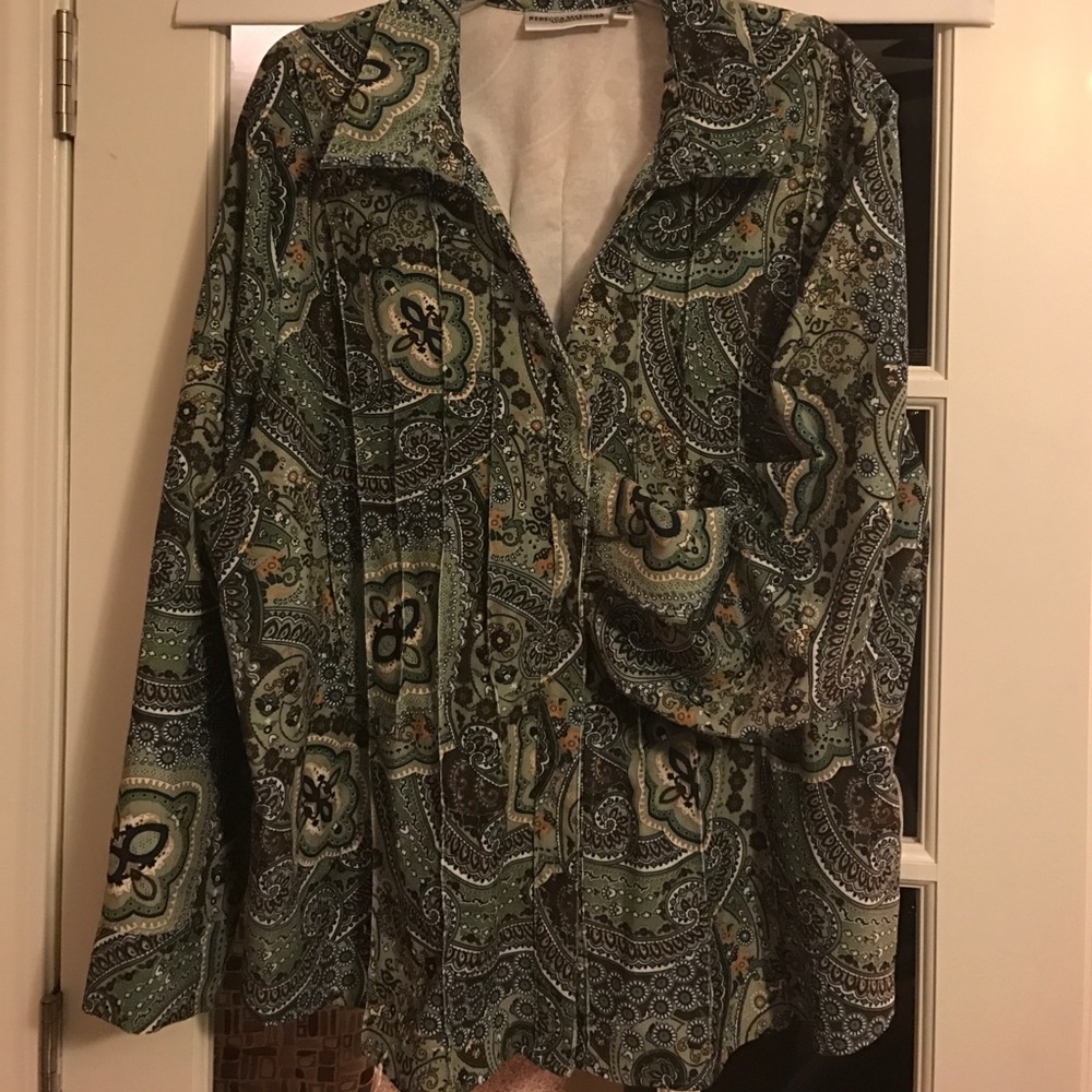 Rebecca Malone size 2x women's corduroy shirt