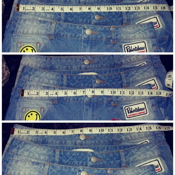 🌟NWT🆕 San Souchy Distressed Patch Denim Shorts - Picture 7 of 8