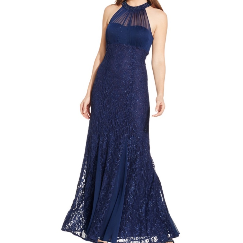 Last chance ❌ metallic lace long prom/ball dress.