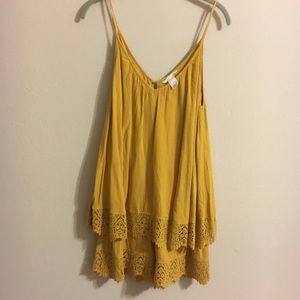 H&M Golden Yellow Layered Romper