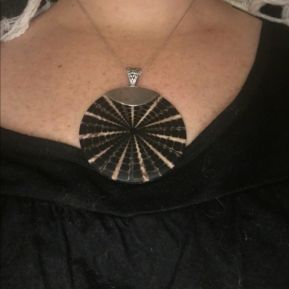 Black and Brown Spider Cone Shell Necklace