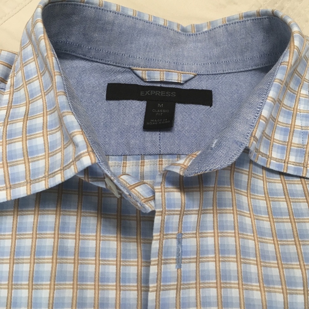 EXPRESS men's long sleeve, button up shirt, M