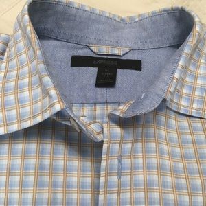 EXPRESS men's long sleeve, button up shirt, M