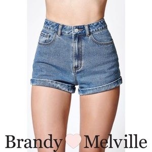 Brandy Melville High Waisted Denim Shorts