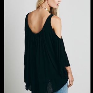Free People ~ open shoulder shirt