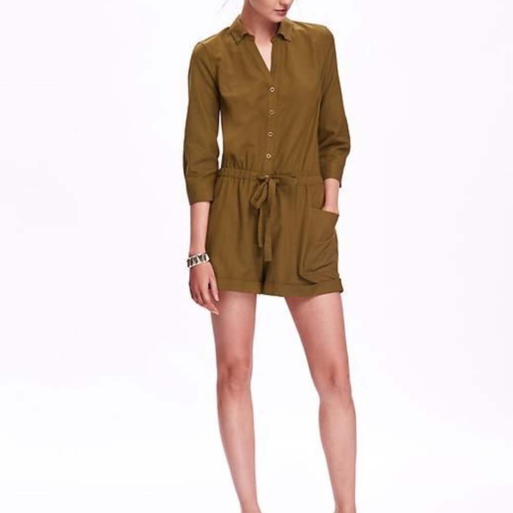 Old Navy Olive Green Romper