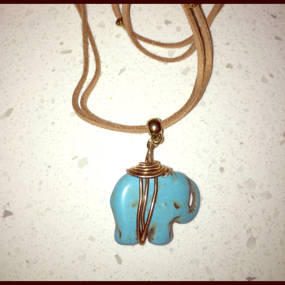 Turquoise Elephant Necklace