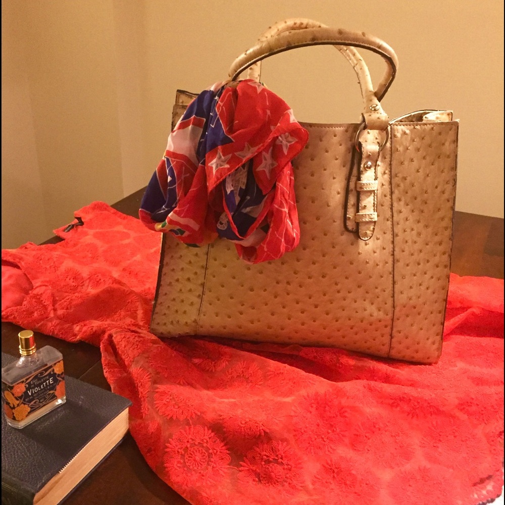 Faux Ostrich Merona Tote