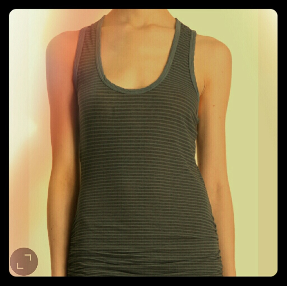 Gray Striped Tank Dress