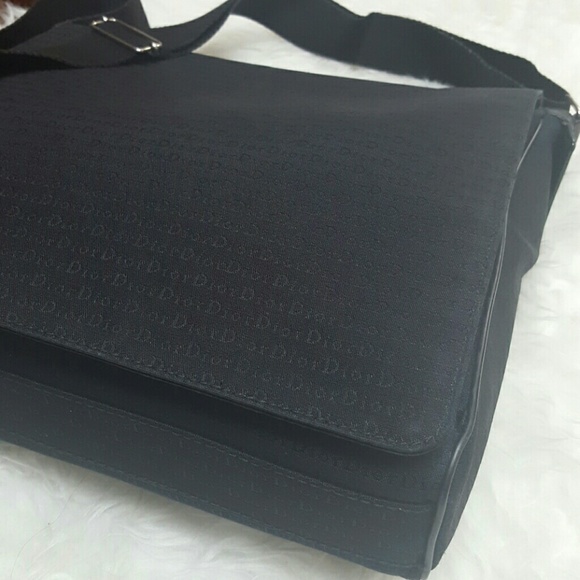 Dior Italy Canvas Leather Trim Messenger Bag - Picture 4 of 11