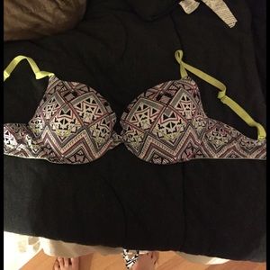 Aztec multi color PINK push up bra