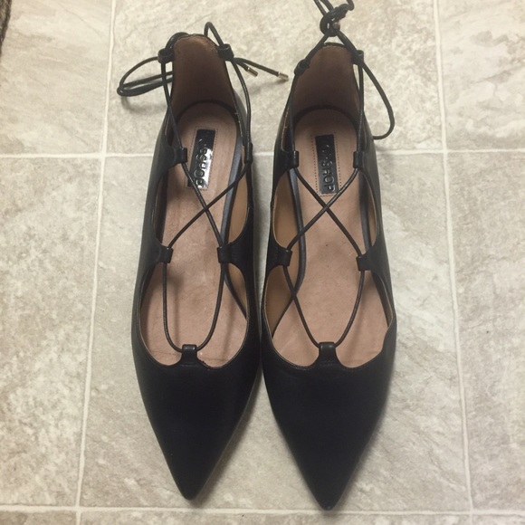 Topshop Shoes - Topshop Leather Kingdom Pointy Toe Flat