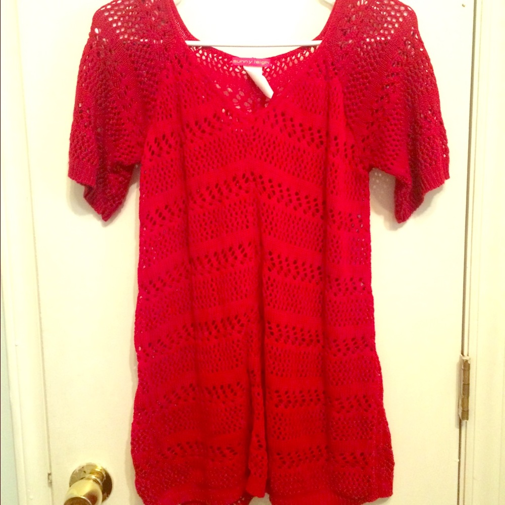 Knit Short-Sleeve Sweater