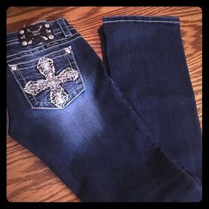 Miss me jeans with beaded pockets