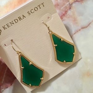 Kendra Scott Alex earrings in emerald