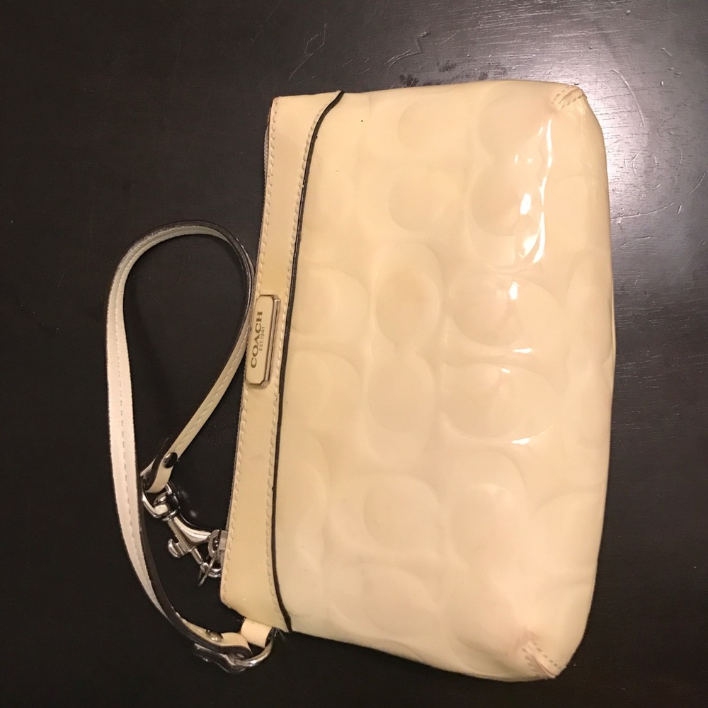 Coach off-white wristlet