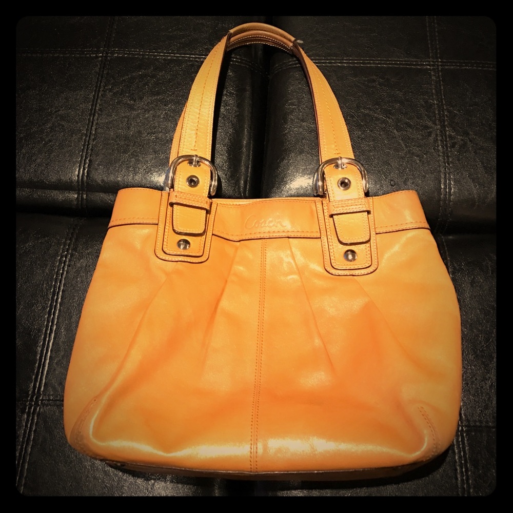 Coach Genuine Leather Mustard Purse