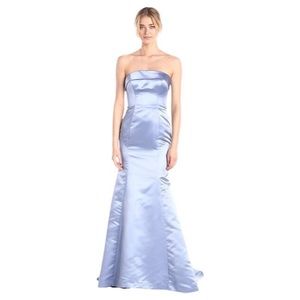 Adrianna Papell Satin strapless mermaid gown