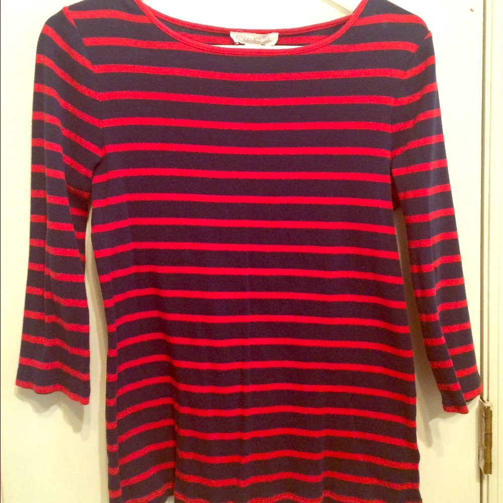Striped 3/4 Sleeve Top