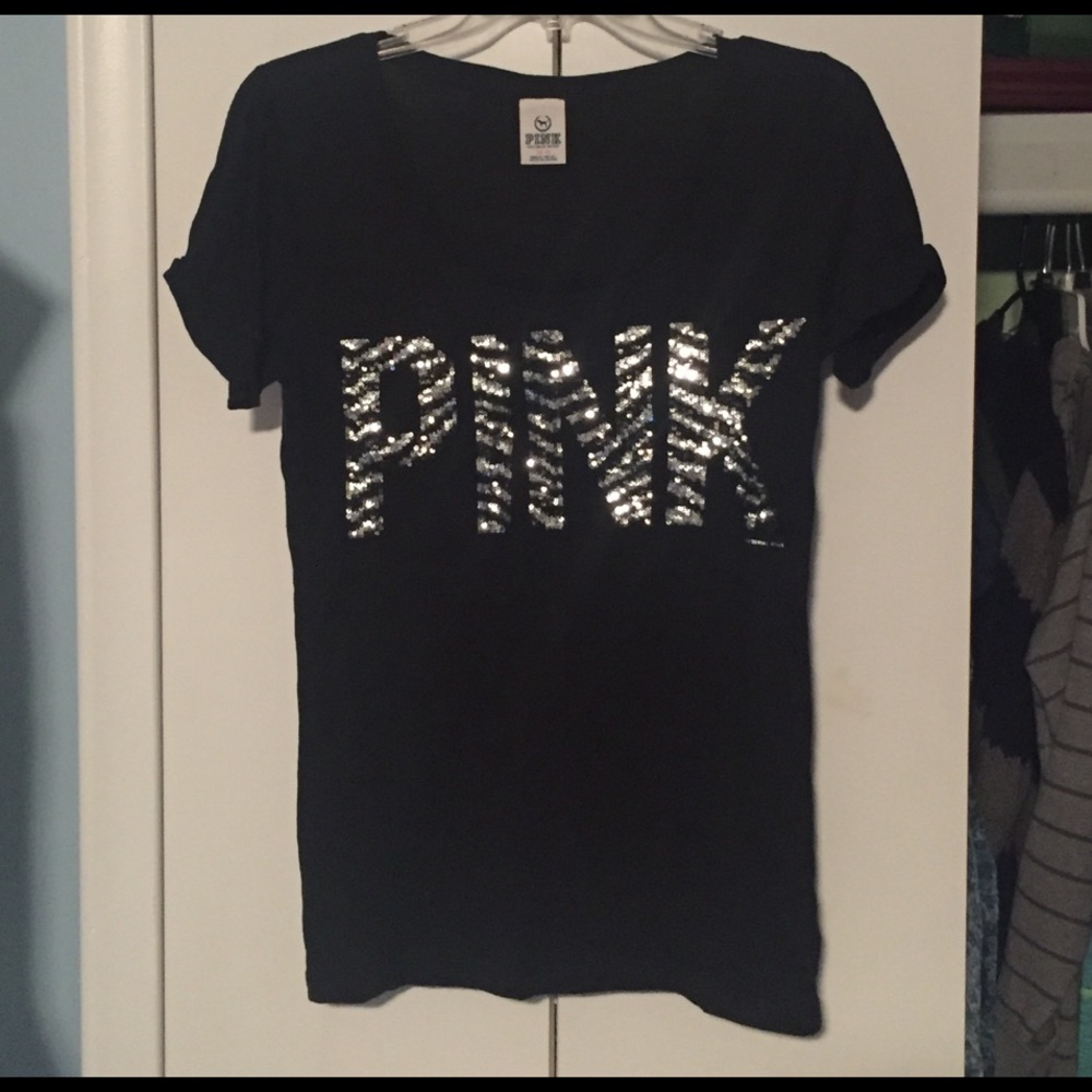 PINK Sequin T Shirt
