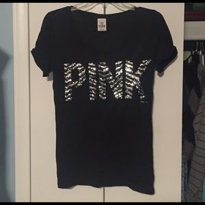 PINK Sequin T Shirt