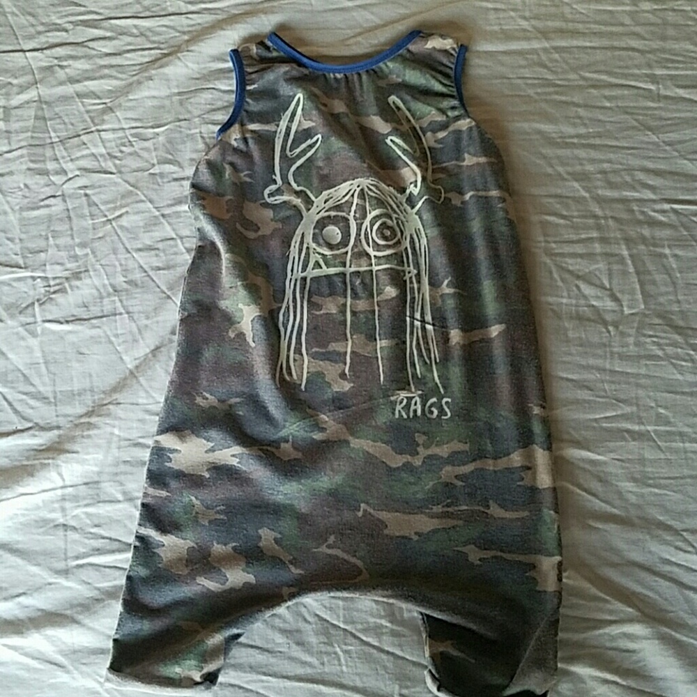Rags to Raches Camo romper