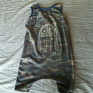Rags to Raches Camo romper