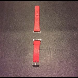 Red faux leather 38mm Apple Watch band