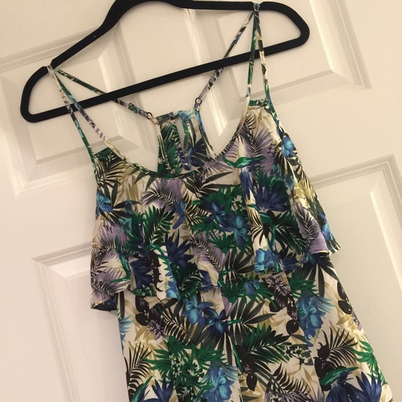 Paper Crane Pants - Paper Crane Tropical Print Romper