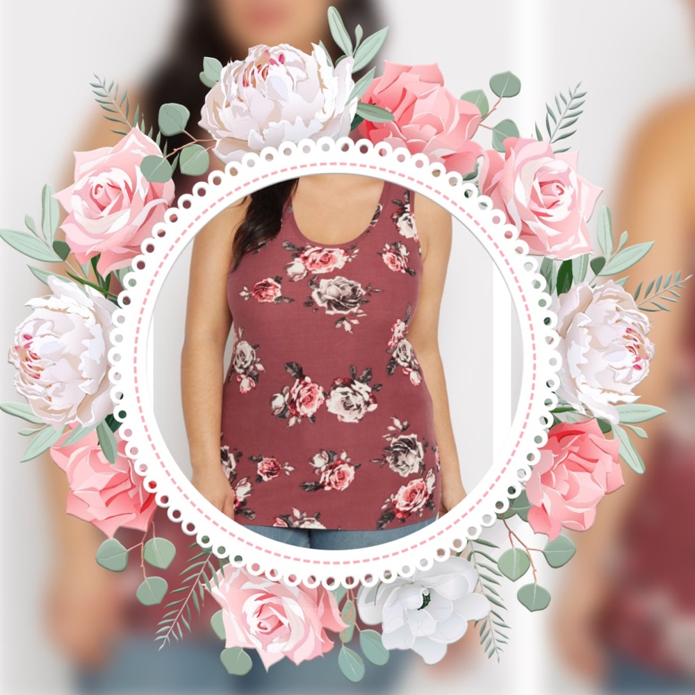 Plus Purple Rosy Soft Tank Top