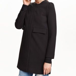 NEW H&M Black Puff Sleeve Jacket Blazer Coat 2 4