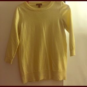 Soft buttercream yellow jcrew sweater