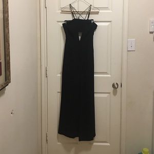 Black crisscross top keyhole back jumpsuit. Size M