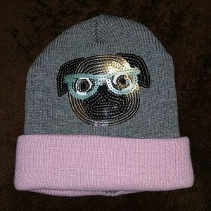 Pug Beanie with Sequins