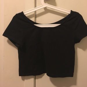Black crop top