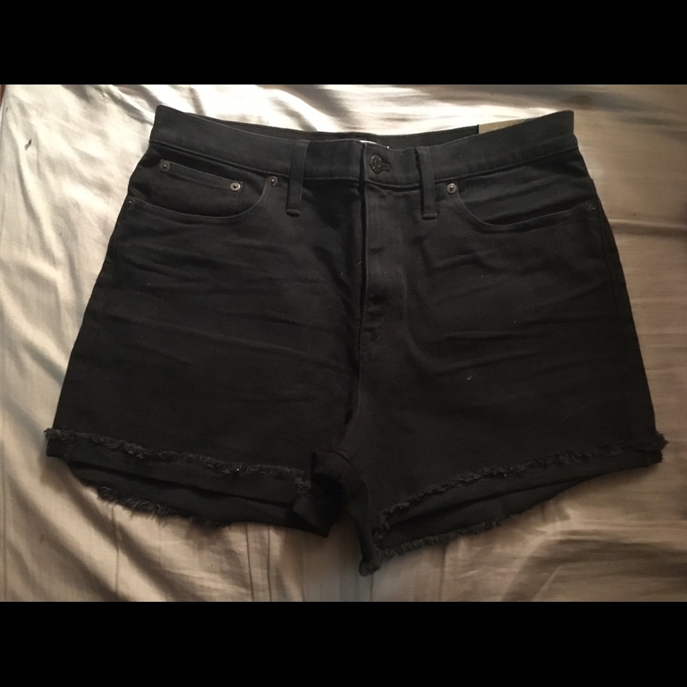 Madewell Black Denim Shorts