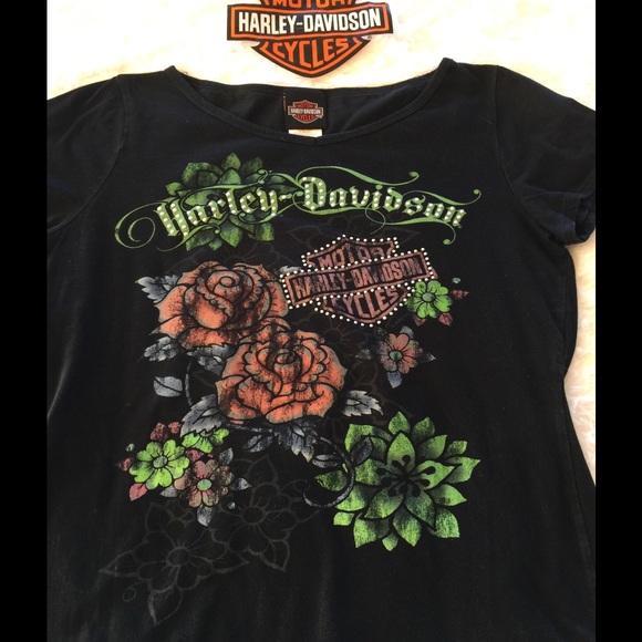 Harley-Davidson Tops - Harley Davidson Cap Sleeve Tee