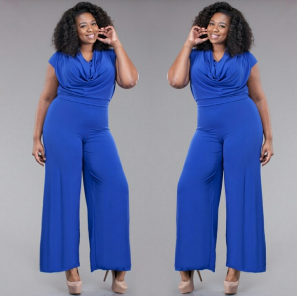 Pants - Plus size blue jumpsuit  3x