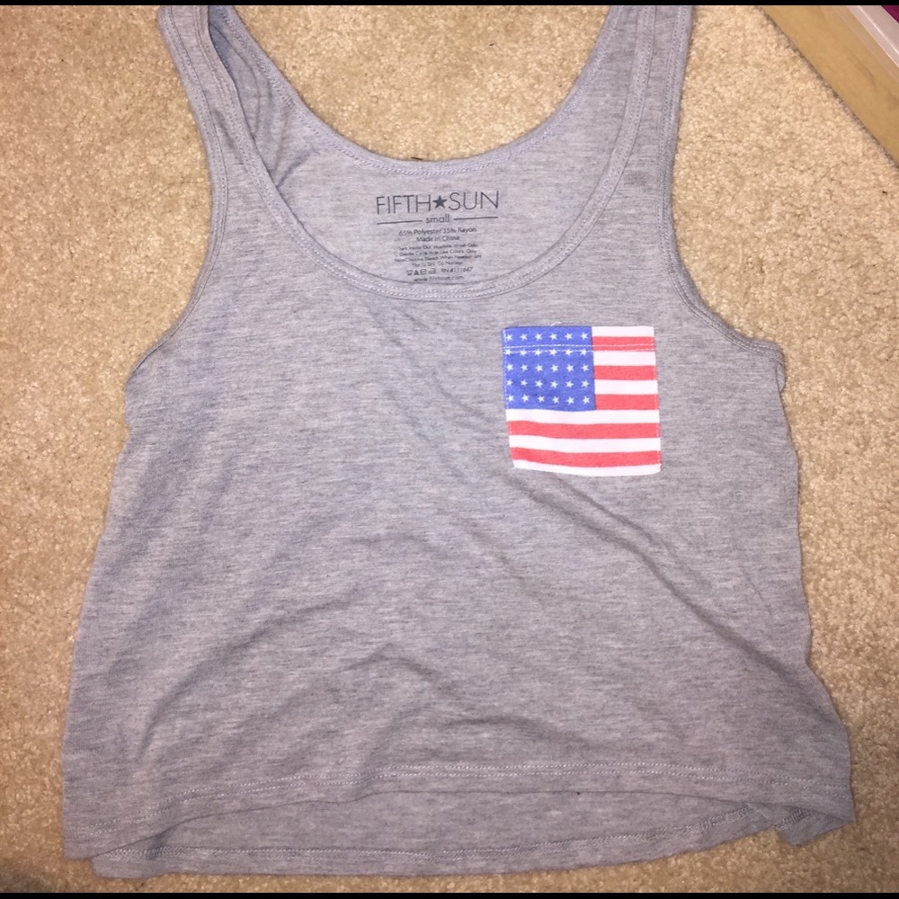 Gray Crop Top